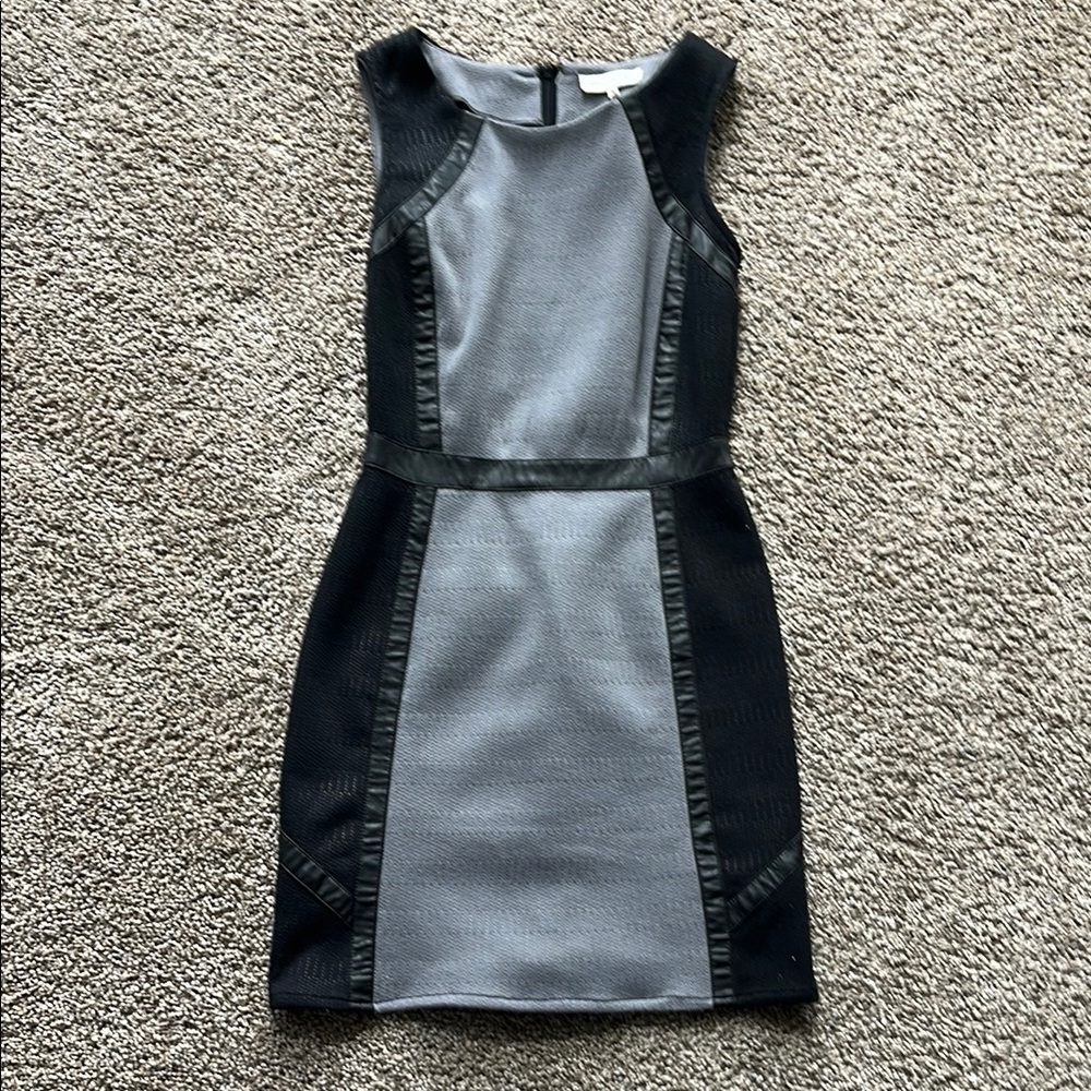 Elegant Gray and Black Women's Dress